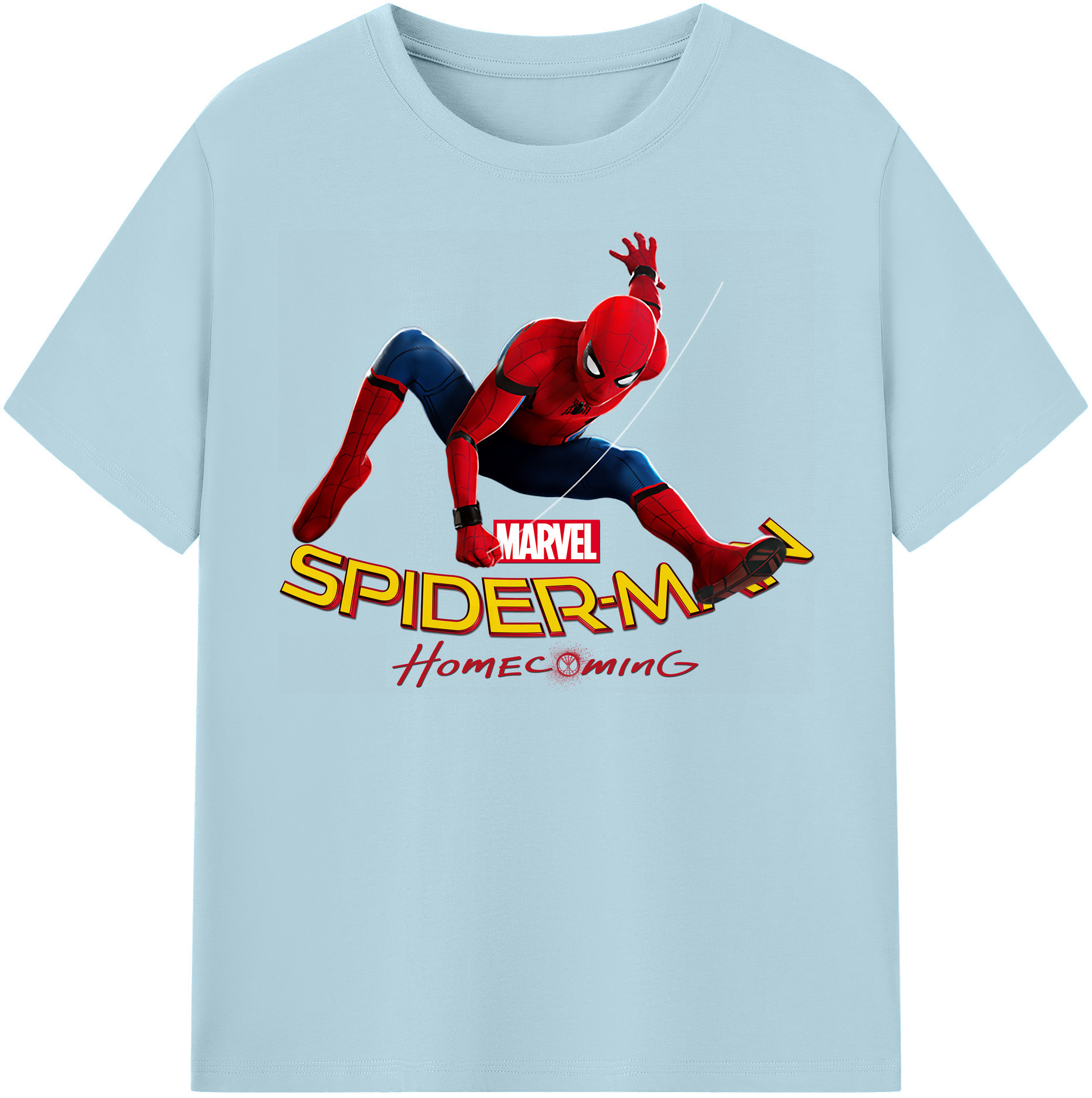 （画像用） Spider Man スパイダーマン 綿100％半袖Tシャツ（フロントプリント）
